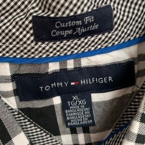 XL Tommy Hilfiger, Plaid Black & White Men’s Shirt